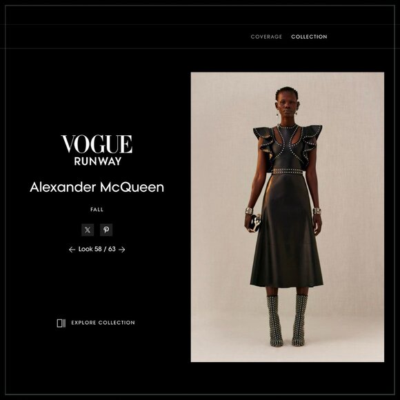 Alexander McQueen Dresses & Skirts - $8990 Alexander McQueen Studded Trim Lamb Leather Ruffle Runway Midi Dress